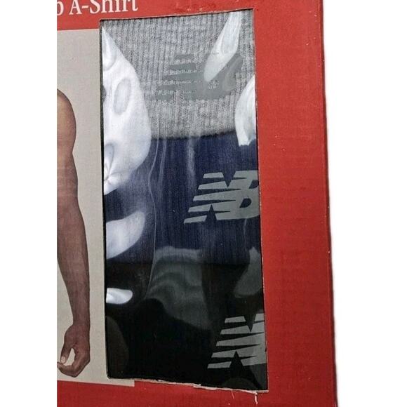 NEW BALANCE 4 Pack Shirts Men's XL Multicolor Ribbed Tank Tops Vests Stretch - Picture 5 of 5